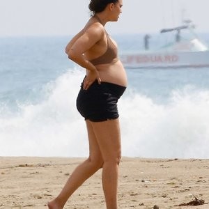 April Love Geary Shows Off Her Growing Baby Bump at the Beach with Robin Thicke (29 Photos) - Leaked Nudes
