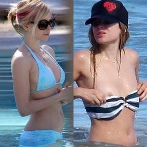 Avril Lavigne New Tits & Nip Slip (7 Photos + GIF) - Leaked Nudes