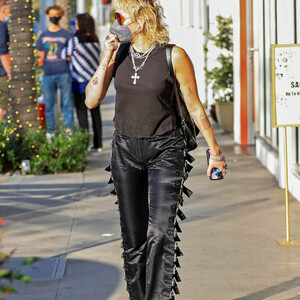 Braless Miley Cyrus Rocks A Stylish Outfit While Out In Beverly Hills