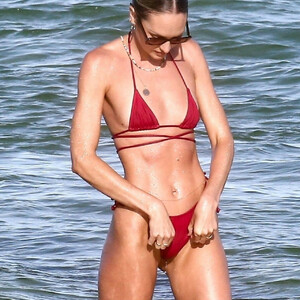 Candice Swanepoel Stuns in a Red Bikini on the Beach in Miami (53 Photos) - Leaked Nudes