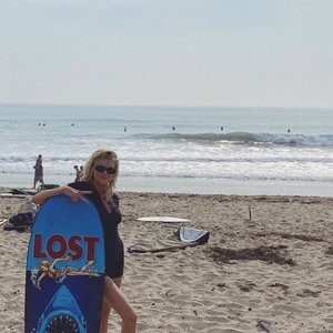 Charlotte McKinney Hits the Beach in a Green Bikini in LA (8 Photos) - Leaked Nudes