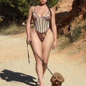 Demi Rose Shows Off Her Curvy Figure Walking Her Dog in Ibiza (12 Photos) – Leaked Nudes