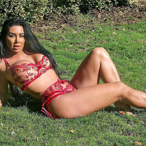 Grace J Teal Shows Off Her Stunning Figure in Red Lace Lingerie (9 Photos) - Leaked Nudes