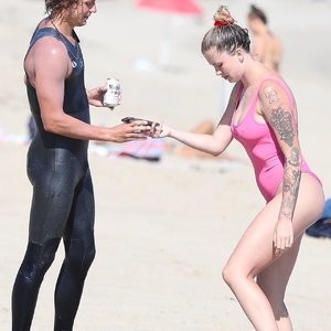 Ireland Baldwin Flaunts Sexy Legs and Flashes Tattoos in a Pink Swimsuit (11 Photos) – Leaked Nudes