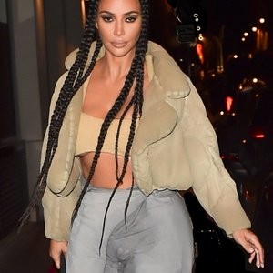 Kim Kardashian Arrives at the Kanye West after party in Paris (21 Photos) – Leaked Nudes