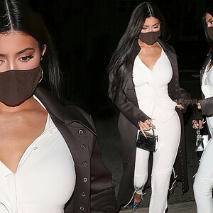 Kylie Jenner Shows Off Her Curvy Figure in White While Leaving Dinner in Santa Monica (72 Photos) – Leaked Nudes