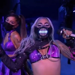 Lady Gaga Avoids a Wardrobe Malfunction on Stage with Ariana Grande at the MTV VMAs (86 Pics + Video) – Leaked Nudes