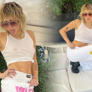 Miley Cyrus Shows Off Her Nude Tits (7 Photos) – Leaked Nudes
