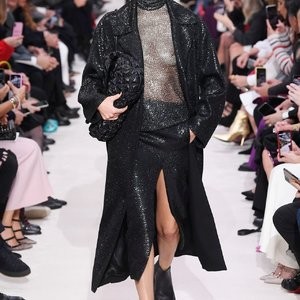 Natasha Poly Walks in a See Through Top on the Runway for the Valentino Show (8 Photos + GIF) - Leaked Nudes