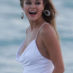 Nina Agdal Has a Couple Wardrobe Malfunctions While Navigating The Surf For a Photoshoot (25 Photos) – Leaked Nudes