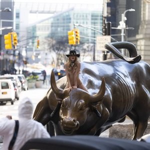 Nude Woman Ignores Coronavirus Warnings to Straddle Charging Bull (14 Photos) - Leaked Nudes