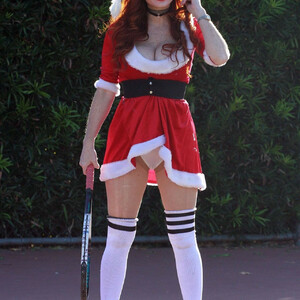 Phoebe Price is Seen in a Mrs. Claus Outfit at the Tennis Courts in LA (55 Photos) - Leaked Nudes