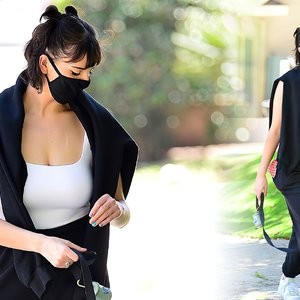 Rebecca Black Covers Up with a Face Mask Walking Her Puppy in Orange County (10 Photos) – Leaked Nudes