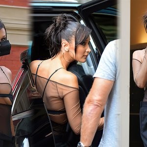 Sexy Bella Hadid is Seen in a Sheer Silk Top in New York City (85 Photos) – Leaked Nudes