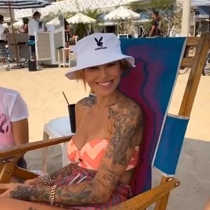 Tina Louise Beats the Heat in a Tiny Orange Bikini at the Beach in LA (60 Photos + Video) - Leaked Nudes