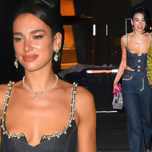 Dua Lipa Almost Slips Out Of Her Top as She Heads Out with Anwar Hadid (13 Photos) - Leaked Nudes